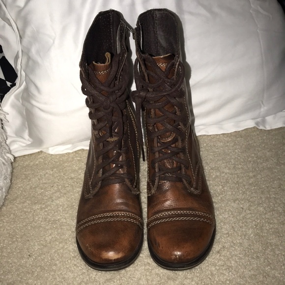 Steve Madden Shoes - Brown Steve Madden Combat Boots - Women Steve Madden Shoes - Brown Steve Madden Combat Boots - Women